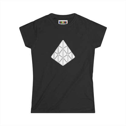 Pyraminx Doodle -Rubik's Cube Art  Women's Softstyle T-Shirt