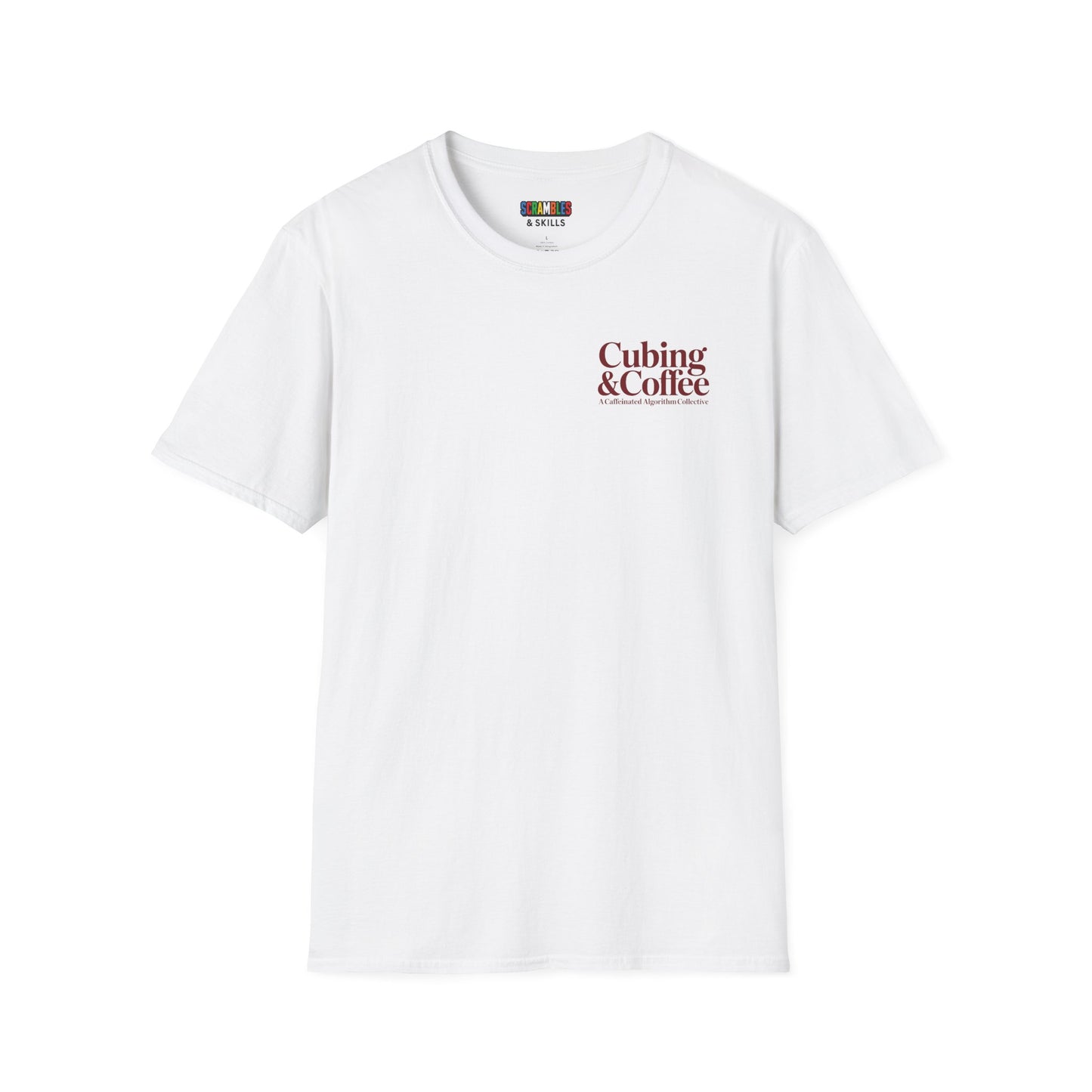 Cubing & Coffee (Subtle) Rubik's Cube Art Unisex Graphic Softstyle T-Shirt