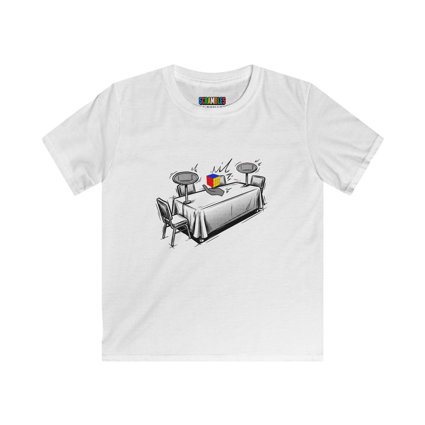 3x3 One-Handed Comp Day - Rubik's Cube Art Kids Softstyle Tee
