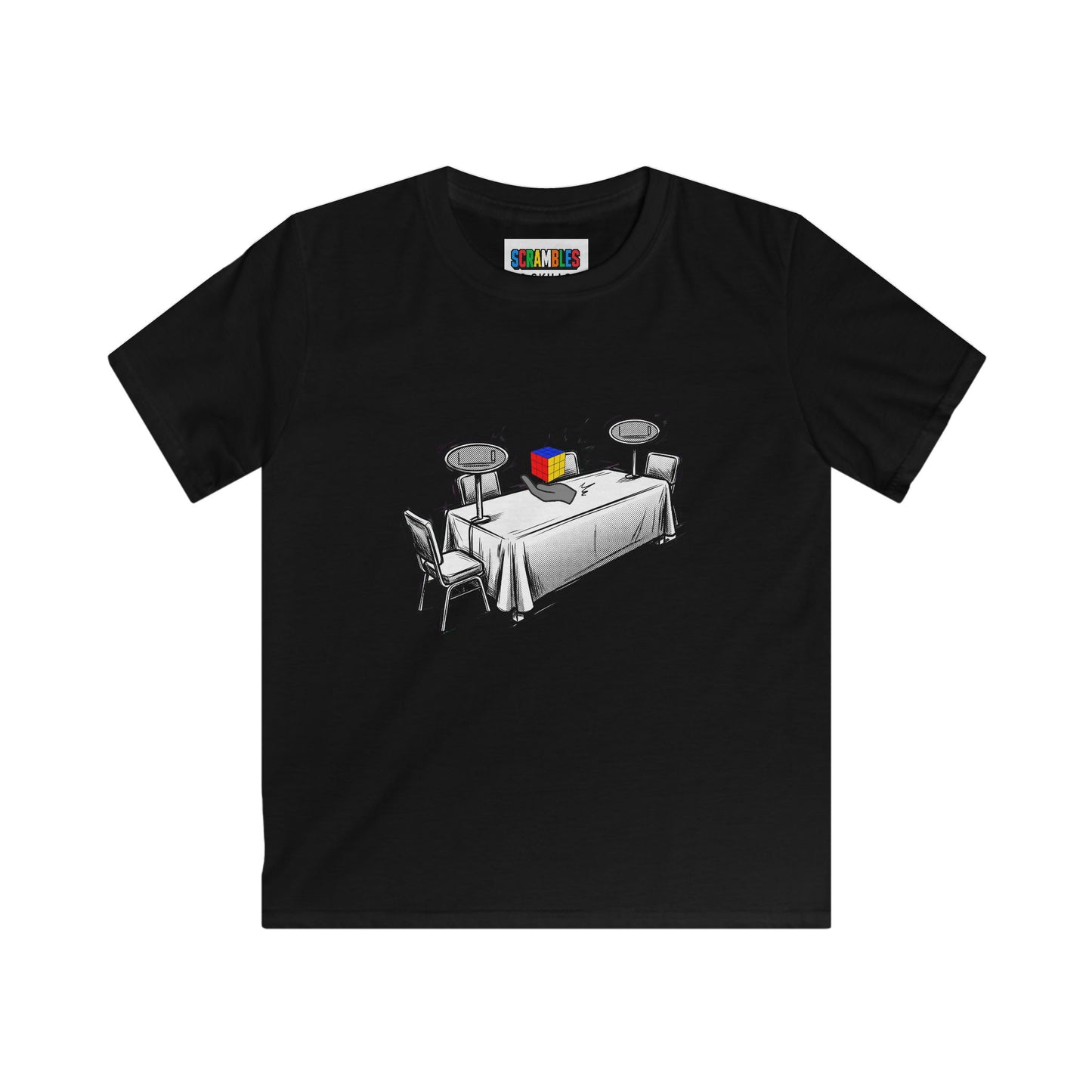 3x3 One-Handed Comp Day - Rubik's Cube Art Kids Softstyle Tee