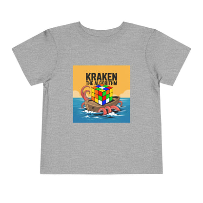 Kraken The Algorithim - Rubiks Cube Toddler Short Sleeve T-Shirt