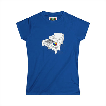 Chess and Checkered  - Rubik's Cube Women's Softstyle T-Shirt