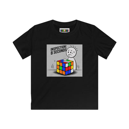 Inspection: 8 Seconds  - Rubik's Cube Art Kids Softstyle Tee