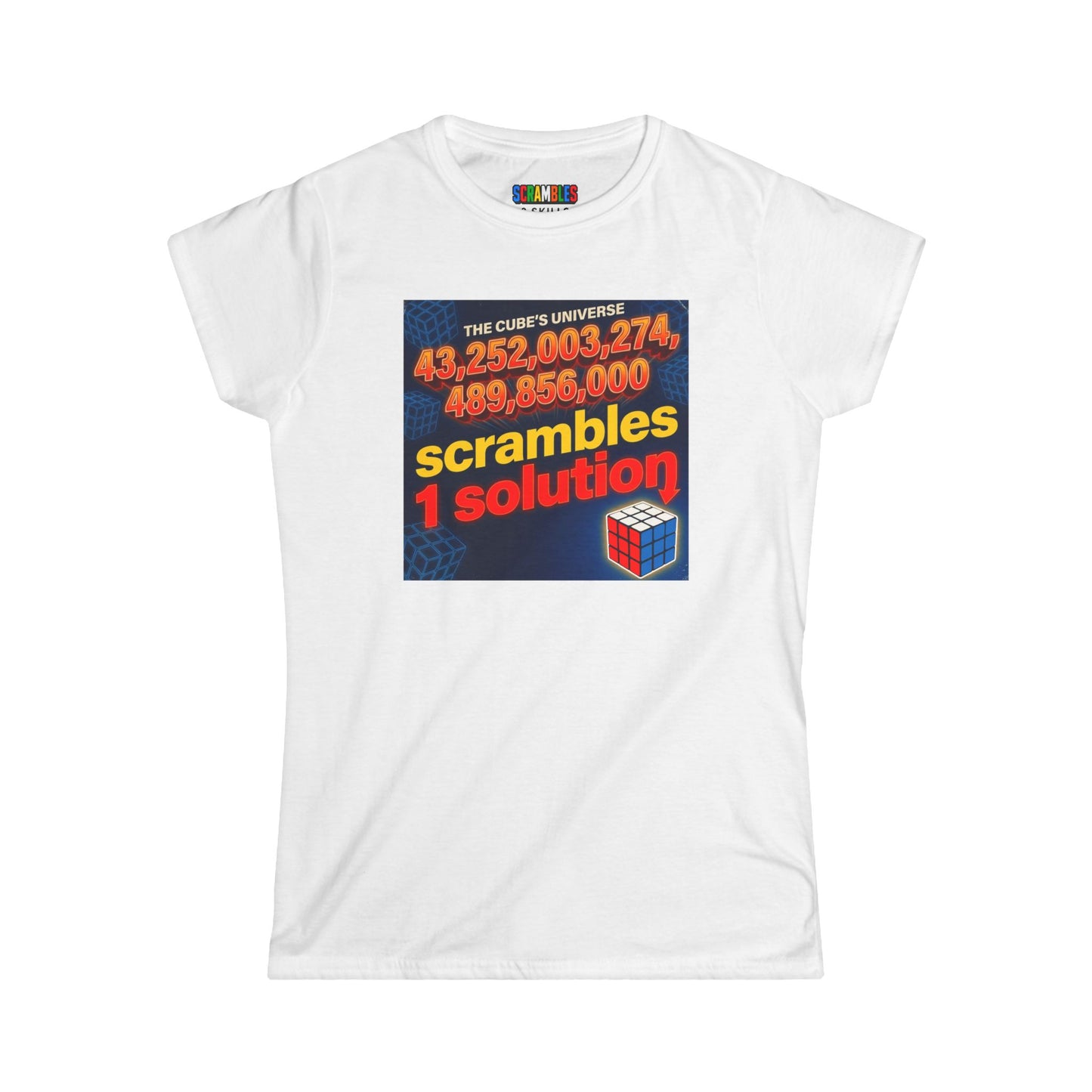 One Solution  - Rubik's Cube Art Women's Softstyle T-Shirt