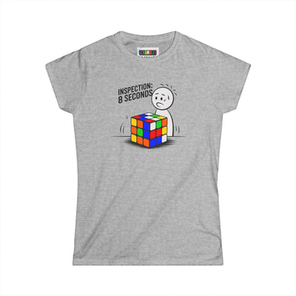 Inspection: 8 Seconds - Rubik's Cube Art  Women's Softstyle T-Shirt