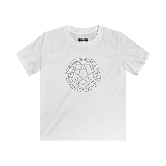 Megaminx Doodle  - Rubik's Cube Art Kids Softstyle Tee