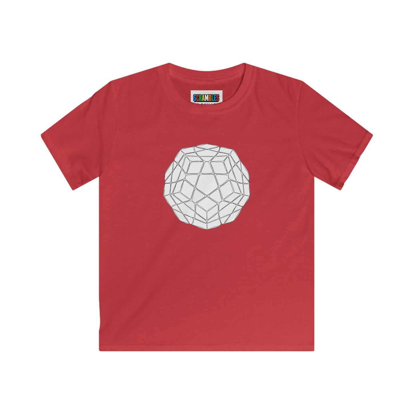 Megaminx Doodle  - Rubik's Cube Art Kids Softstyle Tee