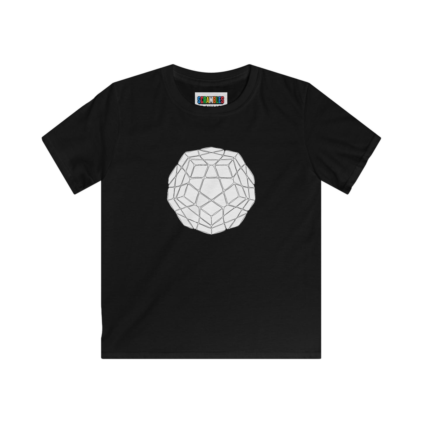 Megaminx Doodle  - Rubik's Cube Art Kids Softstyle Tee
