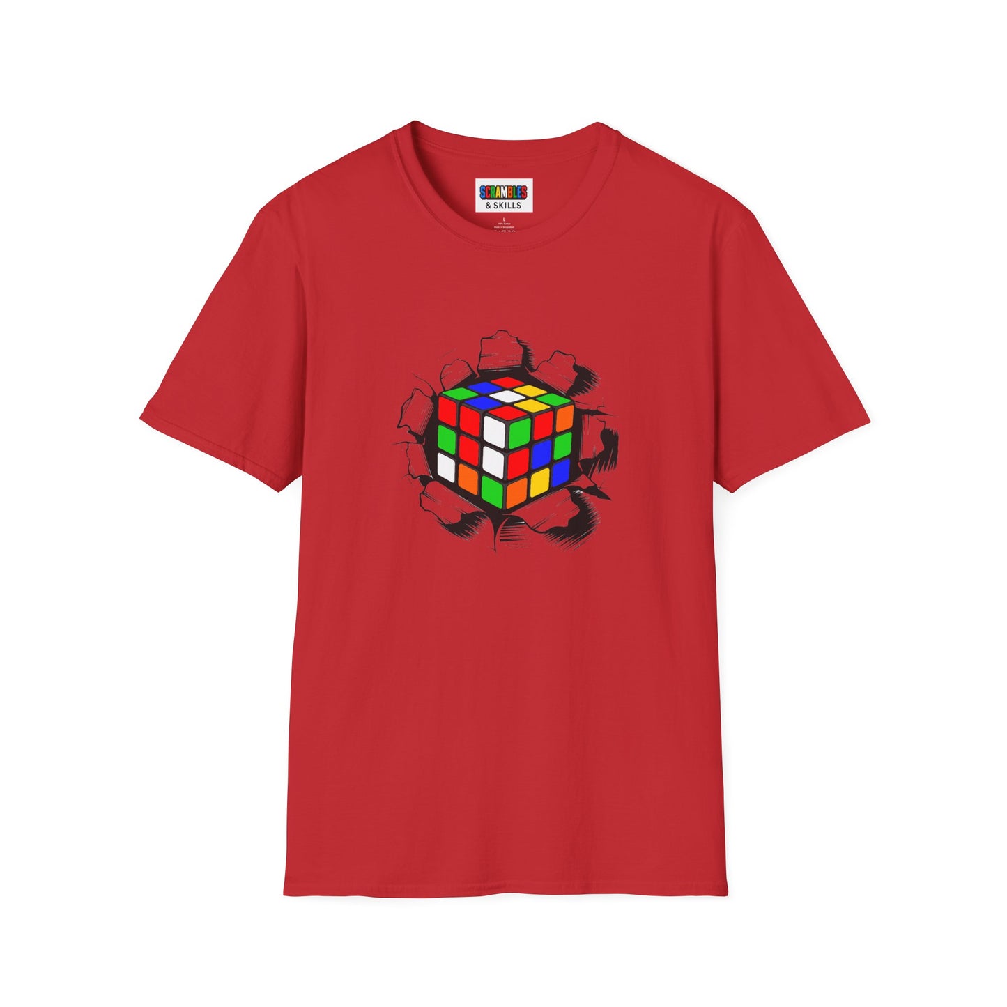 Crashing Out - Rubiks Cube Unisex Graphic Softstyle T-Shirt