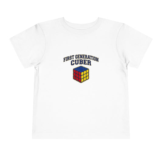 First Generation Cuber Rubiks Cube Art Toddler Short Sleeve T-Shirt