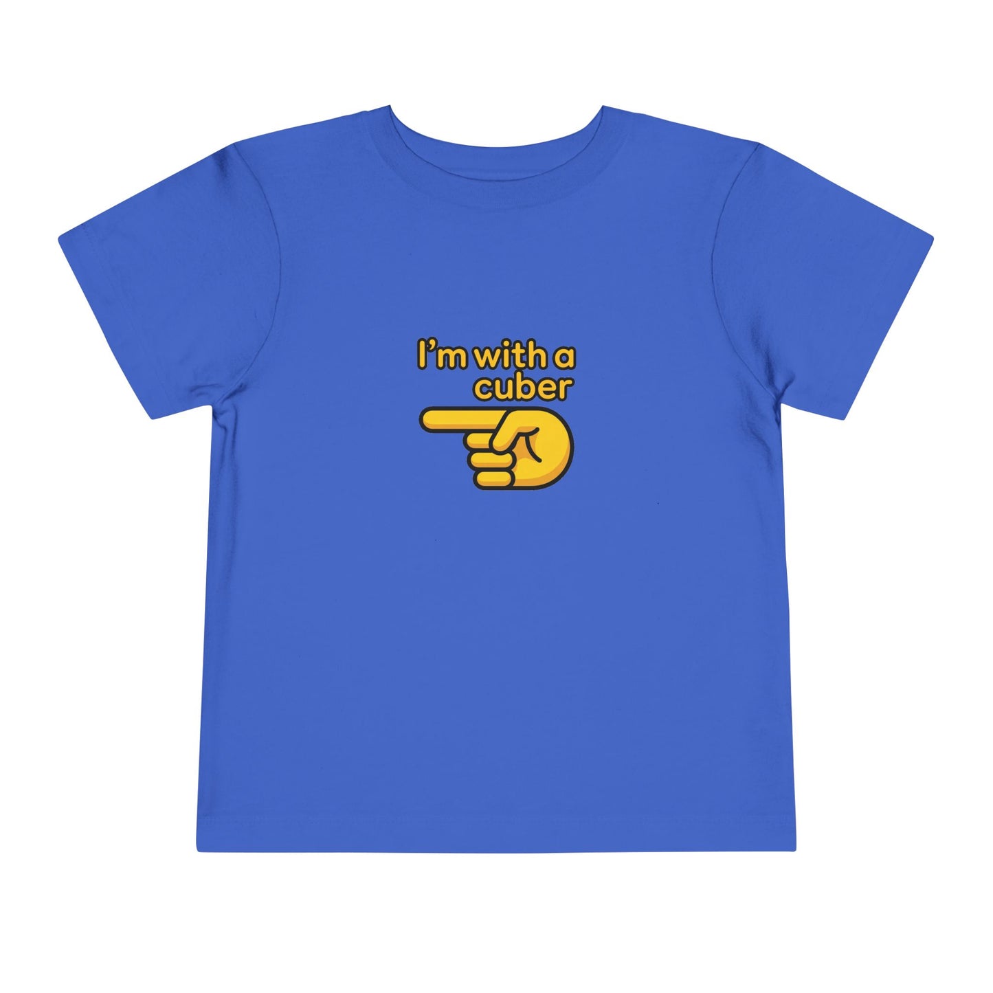 I'm With A Cuber  - Rubik's Cube Art Toddler Short Sleeve T-Shirt