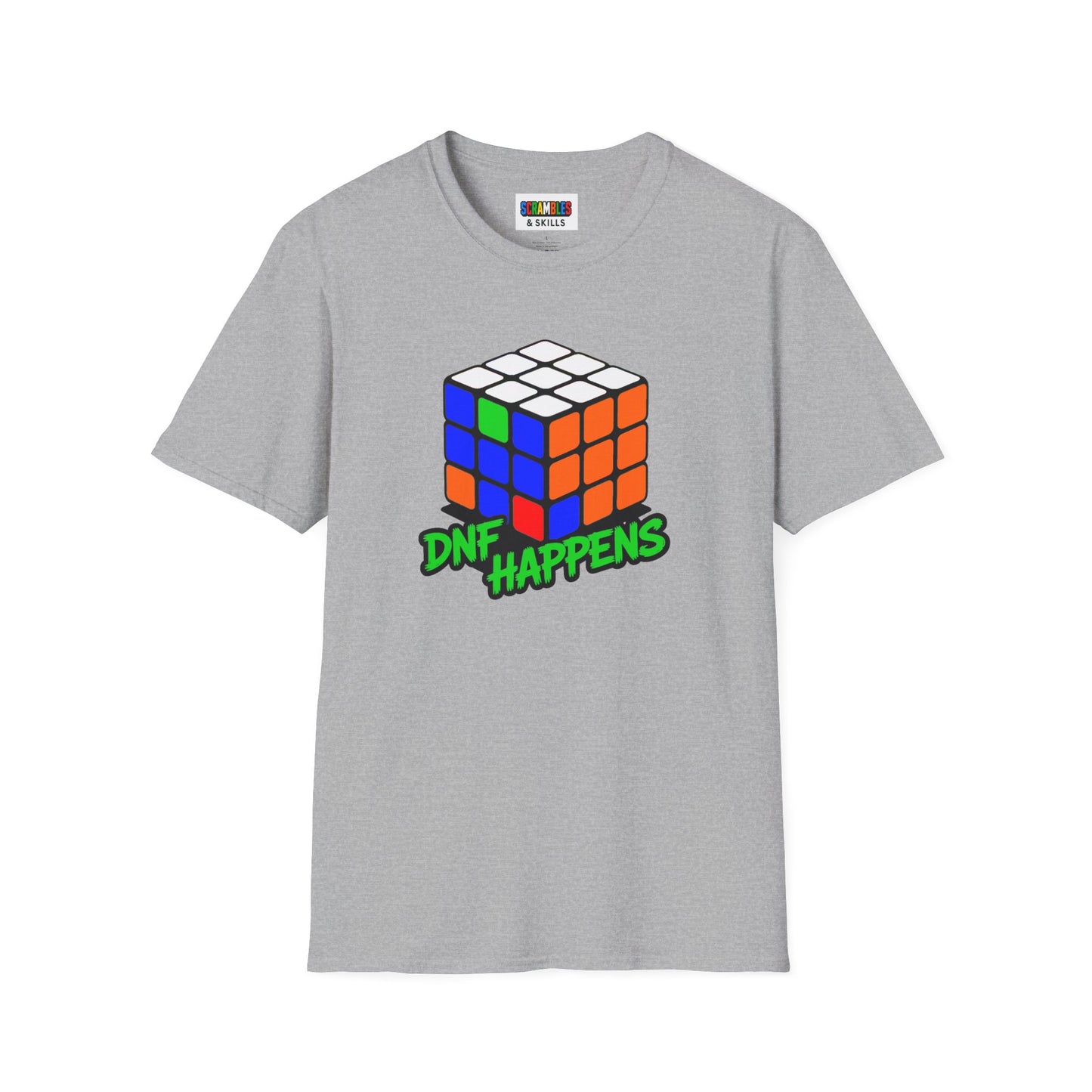 DNF Happens - Rubiks Cube Unisex Graphic Softstyle T-Shirt