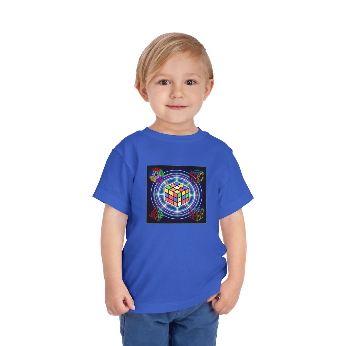 Cosmic Charge - Rubik's Cube Art  Toddler Short Sleeve T-Shirt
