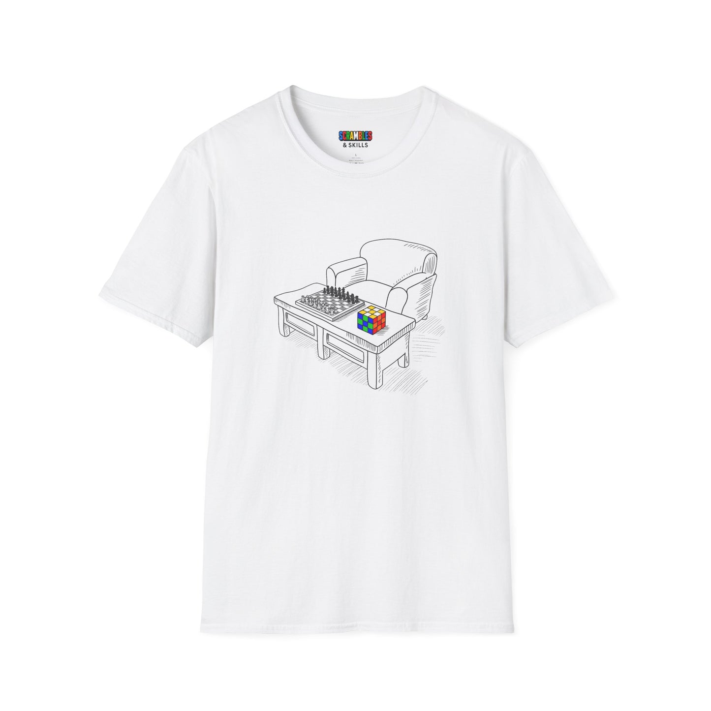 Chess and Checkered Unisex Graphic Softstyle T-Shirt