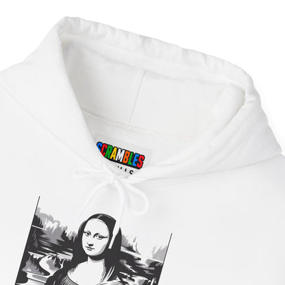 Mona Lisa Art  - Rubik's Cube Art Unisex Heavy Blend™ Hooded Sweatshirt
