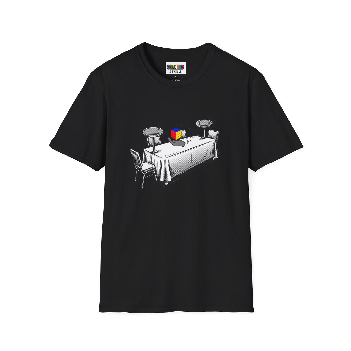 3x3 One-Handed Comp Day - Rubik's Cube Art Unisex Graphic Softstyle T-Shirt