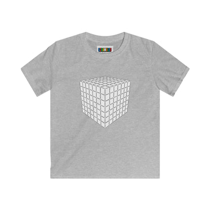 7x7 Doodle  - Rubik's Cube Art Kids Softstyle Tee