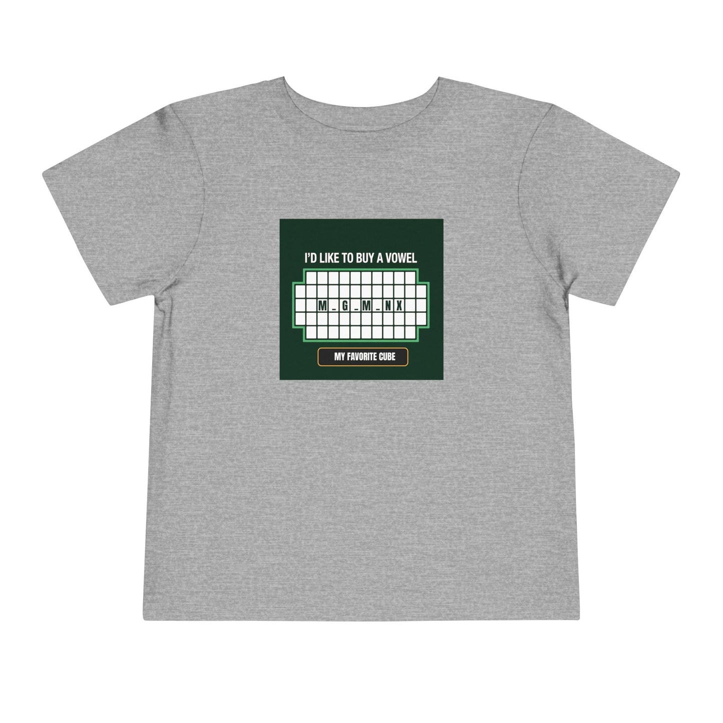 Megaminx Vowel - Rubik's Cube Art Toddler Short Sleeve T-Shirt
