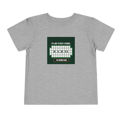 Megaminx Vowel - Rubik's Cube Art Toddler Short Sleeve T-Shirt