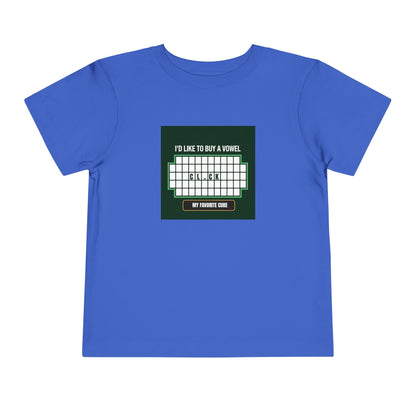 Clock - Vowel - Rubik's Cube Art  Toddler Short Sleeve T-Shirt