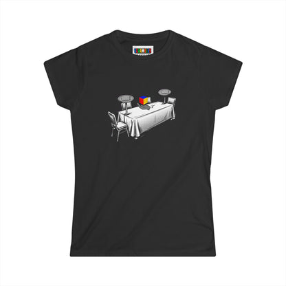 3x3 One-Handed Comp Day  - Rubik's Cube Art Women's Softstyle T-Shirt