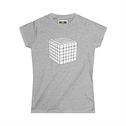 6x6 Doodle - Rubik's Cube Art  Women's Softstyle T-Shirt
