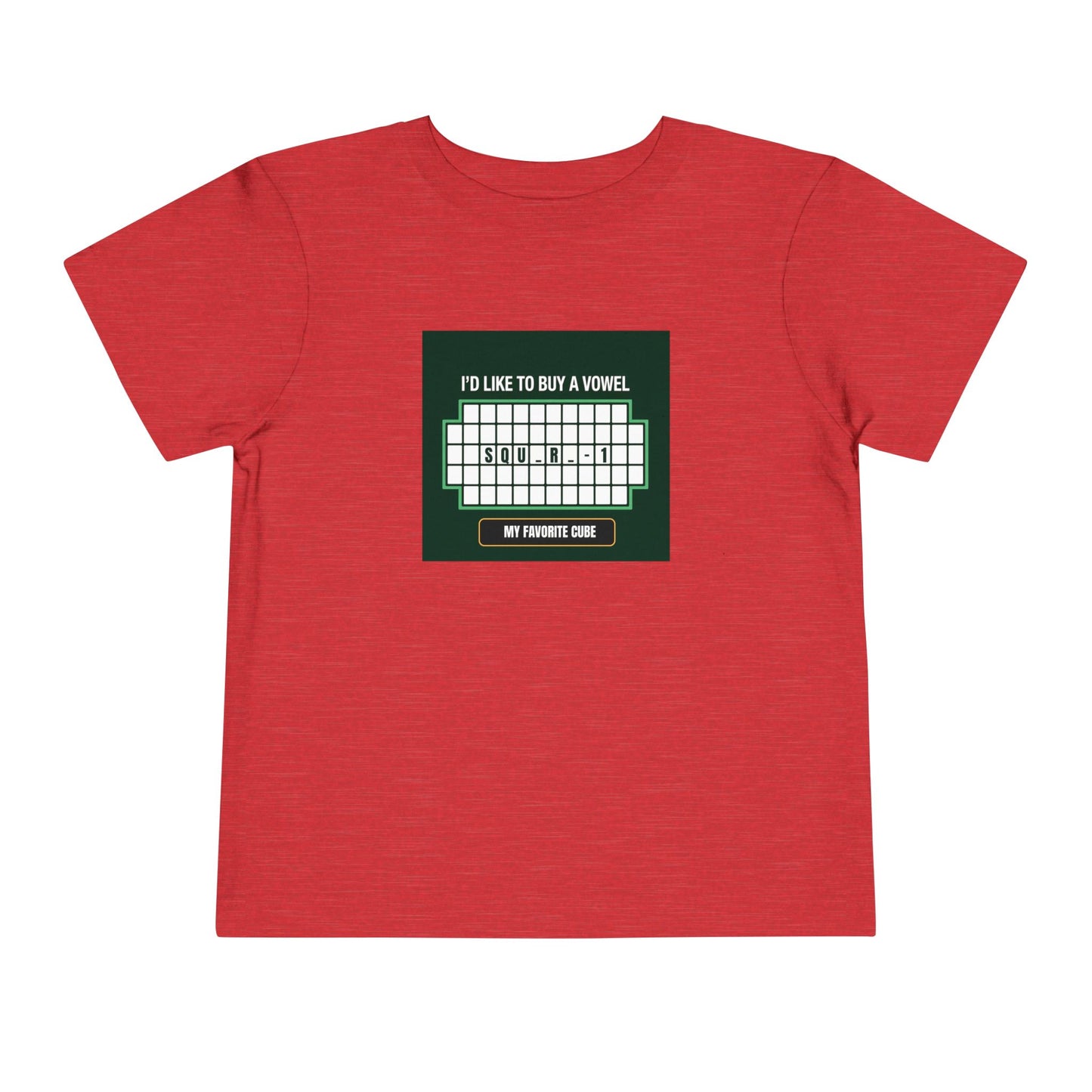 Square-1 - Vowel - Rubik's Cube Art  Toddler Short Sleeve T-Shirt