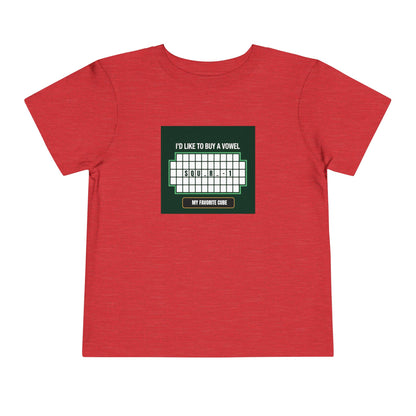 Square-1 - Vowel - Rubik's Cube Art  Toddler Short Sleeve T-Shirt