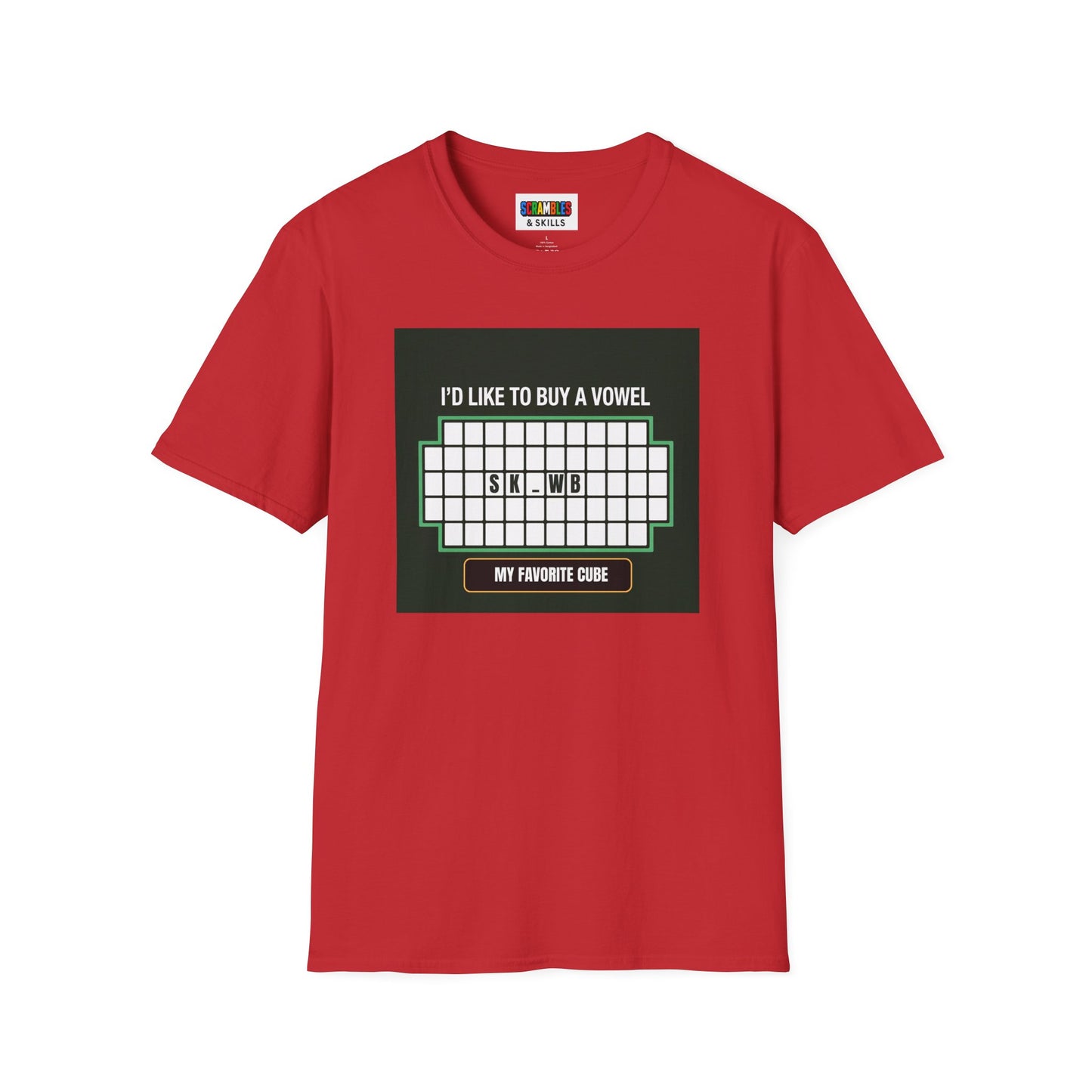 Skewb - Vowel  Unisex Graphic Softstyle T-Shirt