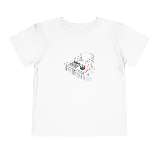 Chess and Checkered - Rubik's Cube Art  Toddler Short Sleeve T-Shirt