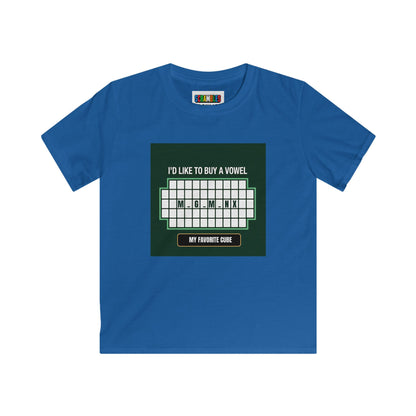 Megaminx Vowel - Rubik's Cube Art Kids Softstyle Tee