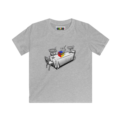5x5 Blind Comp Day - Rubik's Cube Art  Kids Softstyle Tee