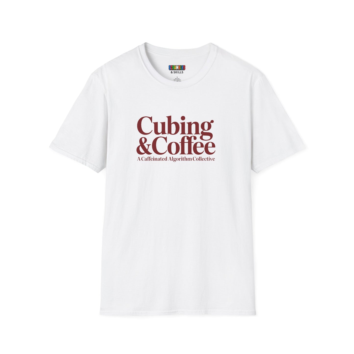 ⚡ Express - Coffee & Cubing Unisex Rubik's Cube Art Graphic Softstyle T-Shirt