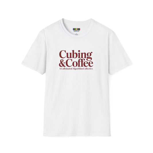 ⚡ Express - Coffee & Cubing Unisex Rubik's Cube Art Graphic Softstyle T-Shirt
