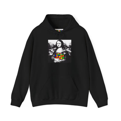 Mona Lisa Art  - Rubik's Cube Art Unisex Heavy Blend™ Hooded Sweatshirt