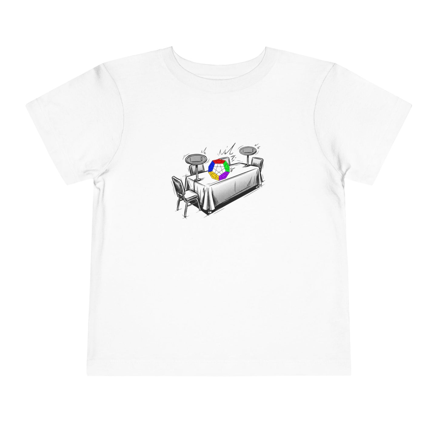 Megaminx Comp Day - Rubik's Cube Art Toddler Short Sleeve T-Shirt