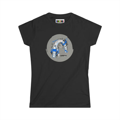 Street Flip - Trick Shot Art  Women's Softstyle T-Shirt