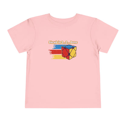 Skewb Done Rubiks Cube Art Toddler Short Sleeve T-Shirt