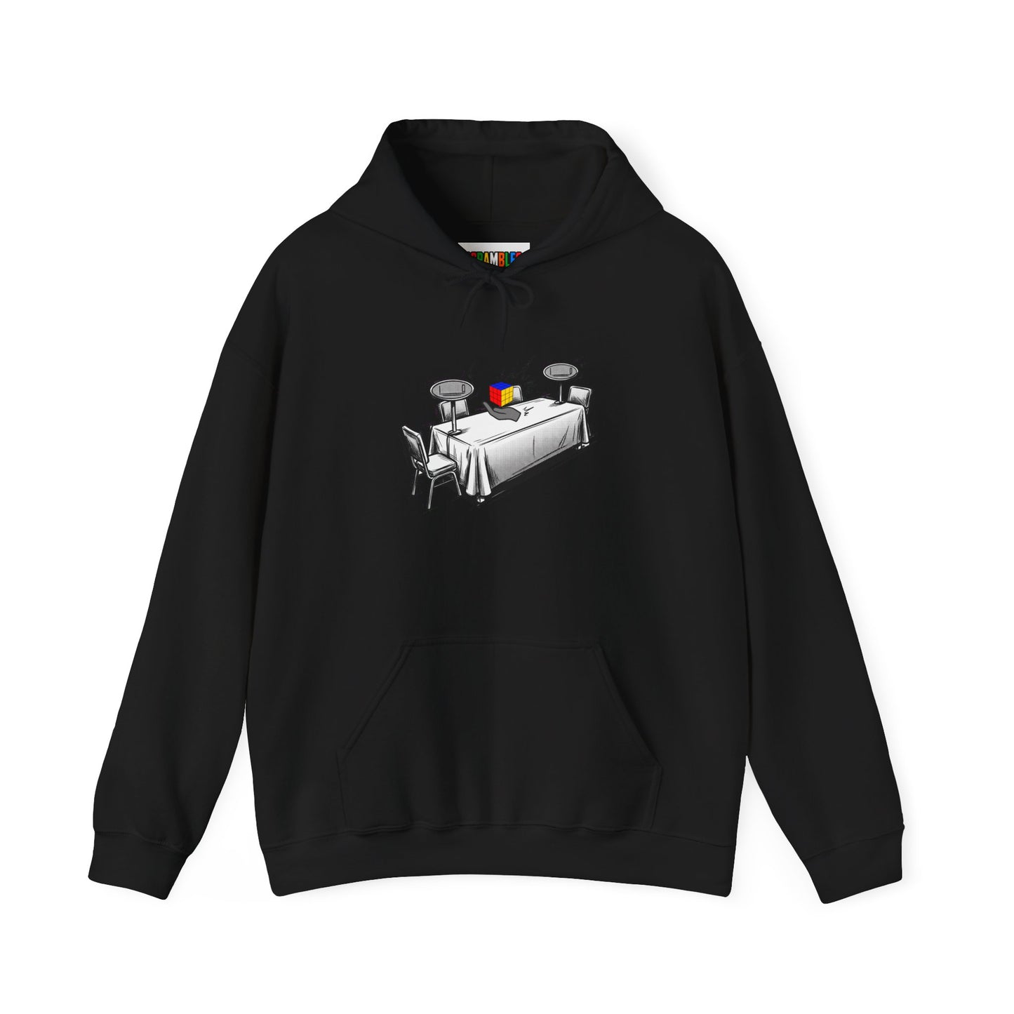 3x3 One-Handed Comp Day - Rubik's Cube Art Unisex Heavy Blend™ Hooded Sweatshirt