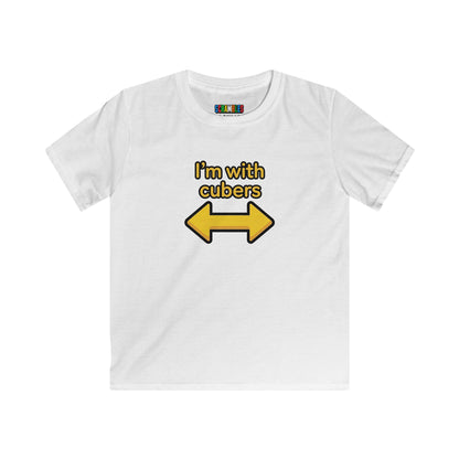 I'm With Cubers  - Rubik's Cube Art Kids Softstyle Tee
