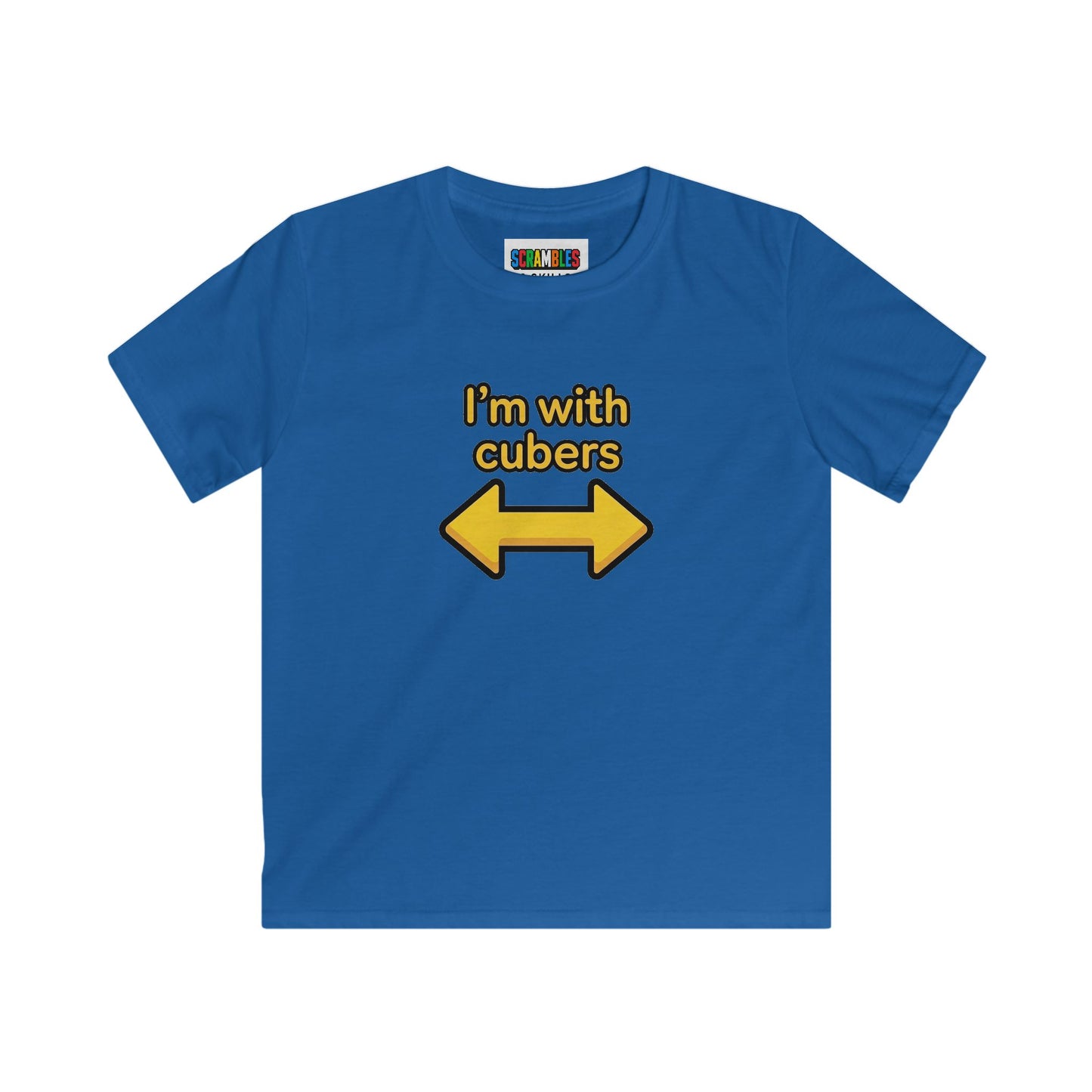 I'm With Cubers  - Rubik's Cube Art Kids Softstyle Tee