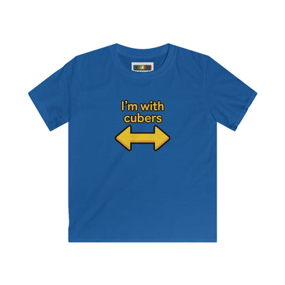 I'm With Cubers  - Rubik's Cube Art Kids Softstyle Tee
