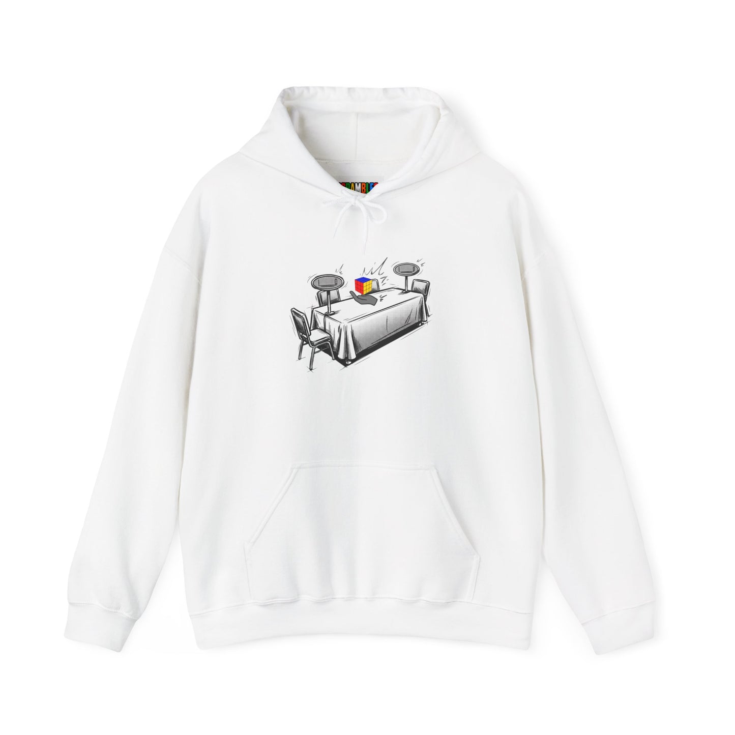 3x3 One-Handed Comp Day - Rubik's Cube Art Unisex Heavy Blend™ Hooded Sweatshirt