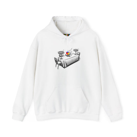 3x3 One-Handed Comp Day - Rubik's Cube Art Unisex Heavy Blend™ Hooded Sweatshirt