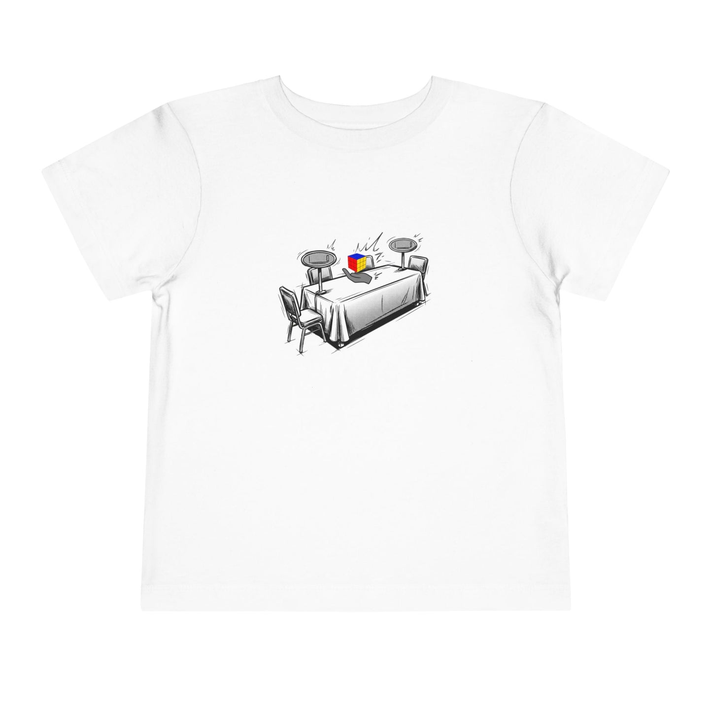 3x3 One-Handed Comp Day - Rubik's Cube Art  Toddler Short Sleeve T-Shirt