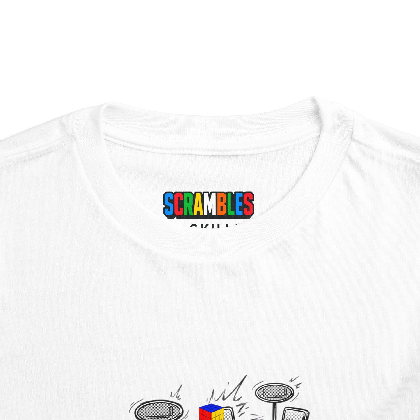 3x3 One-Handed Comp Day - Rubik's Cube Art  Toddler Short Sleeve T-Shirt