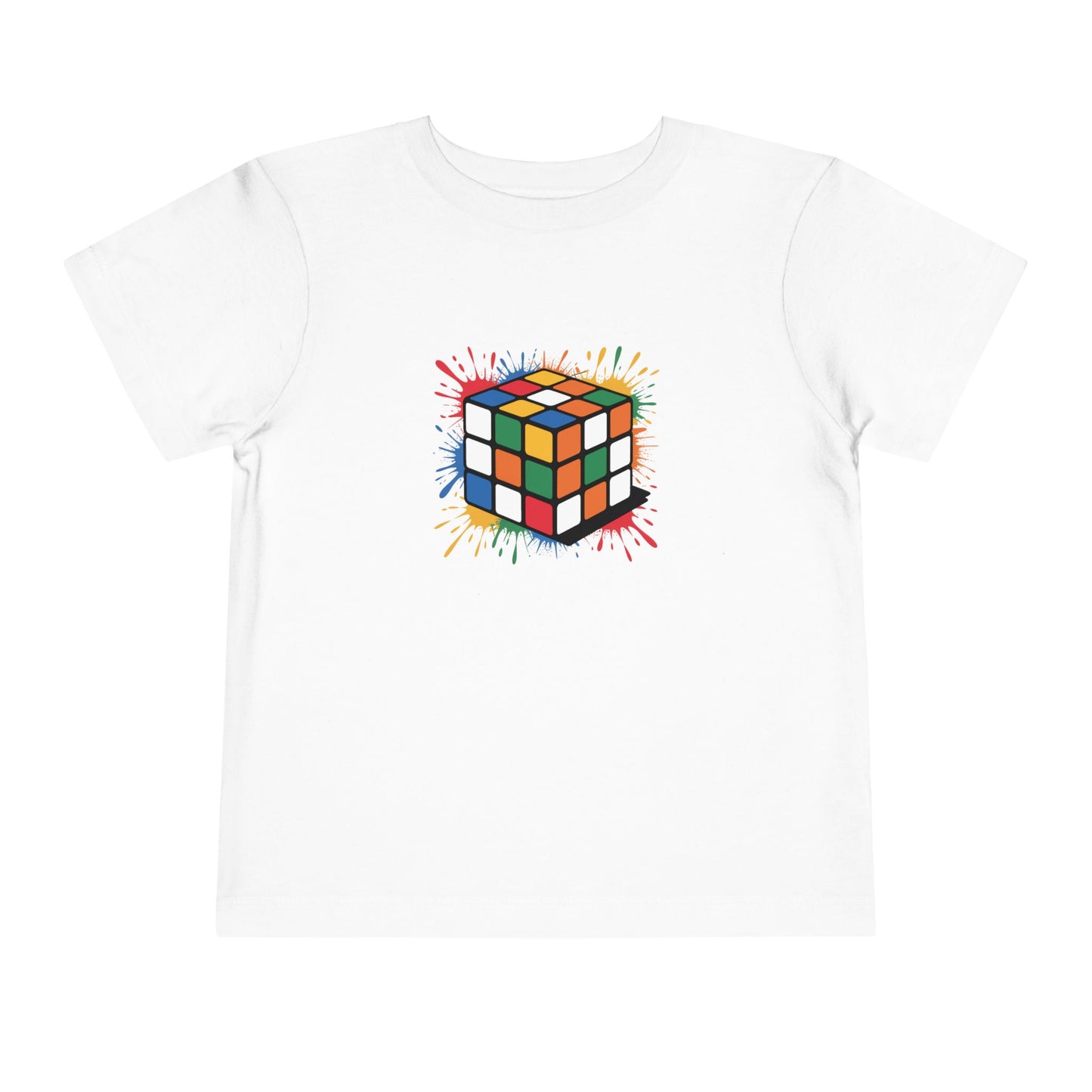 Scramble Splash  - Rubik's Cube Art Toddler Short Sleeve T-Shirt