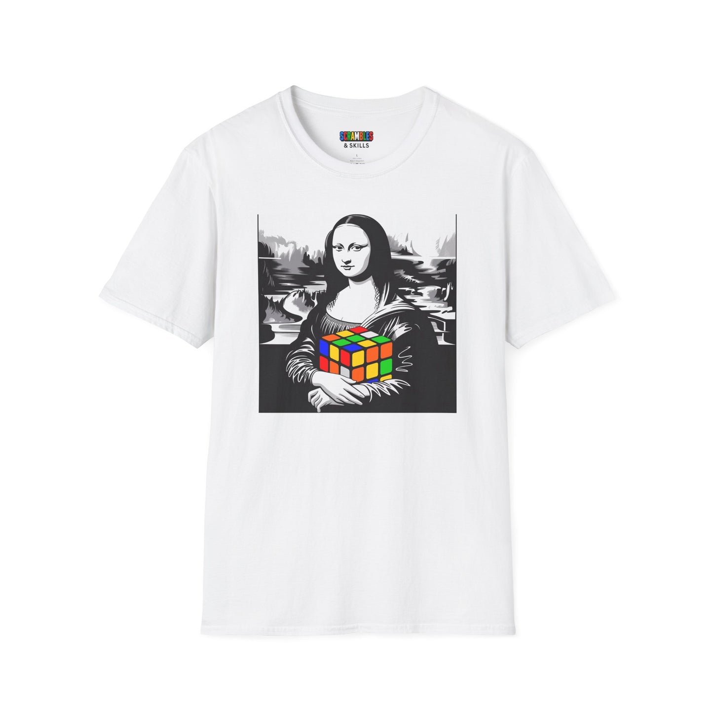 Mona Lisa Art  - Rubik's Cube Art Unisex Graphic Softstyle T-Shirt