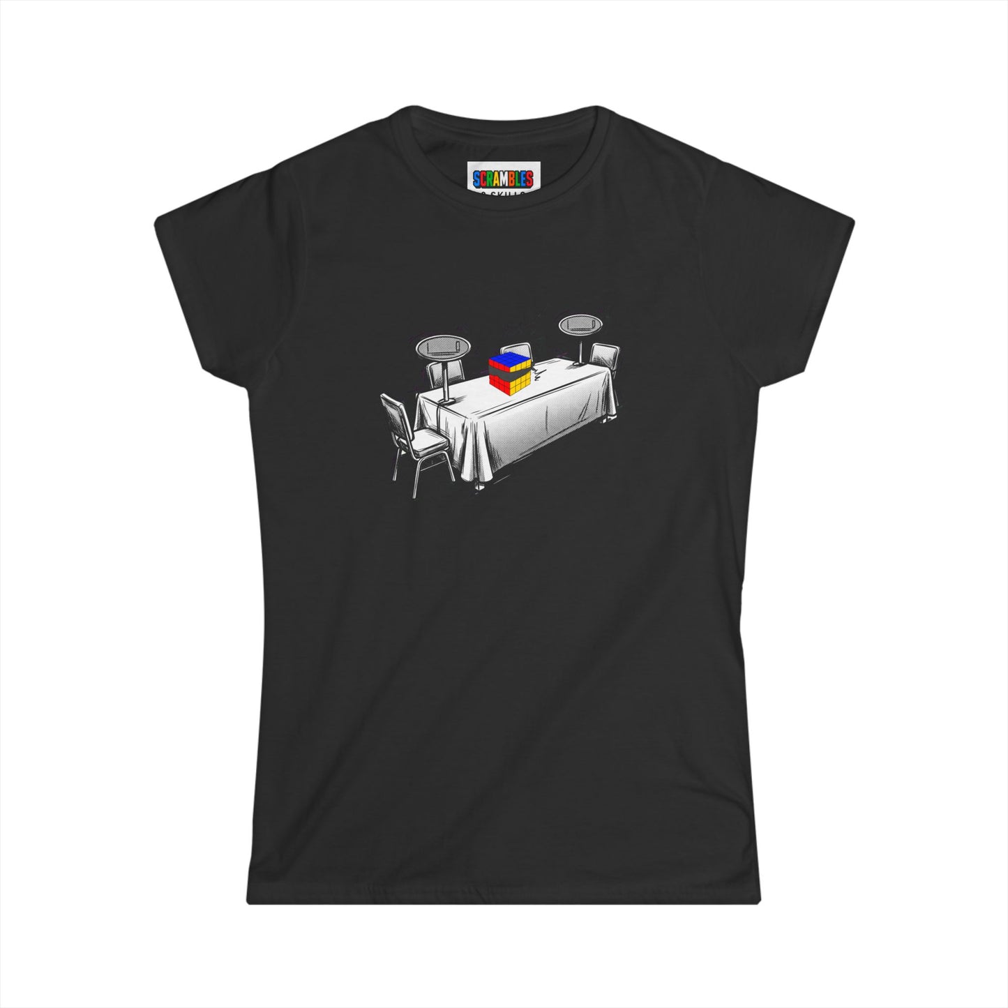4x4 Blind Comp Day  - Rubik's Cube Art Women's Softstyle T-Shirt