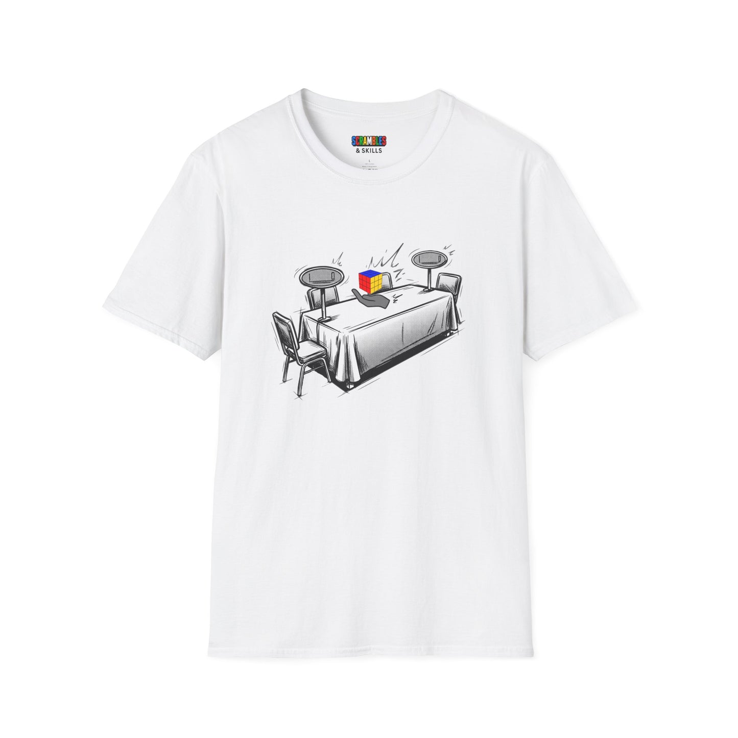 3x3 One-Handed Comp Day - Rubik's Cube Art Unisex Graphic Softstyle T-Shirt